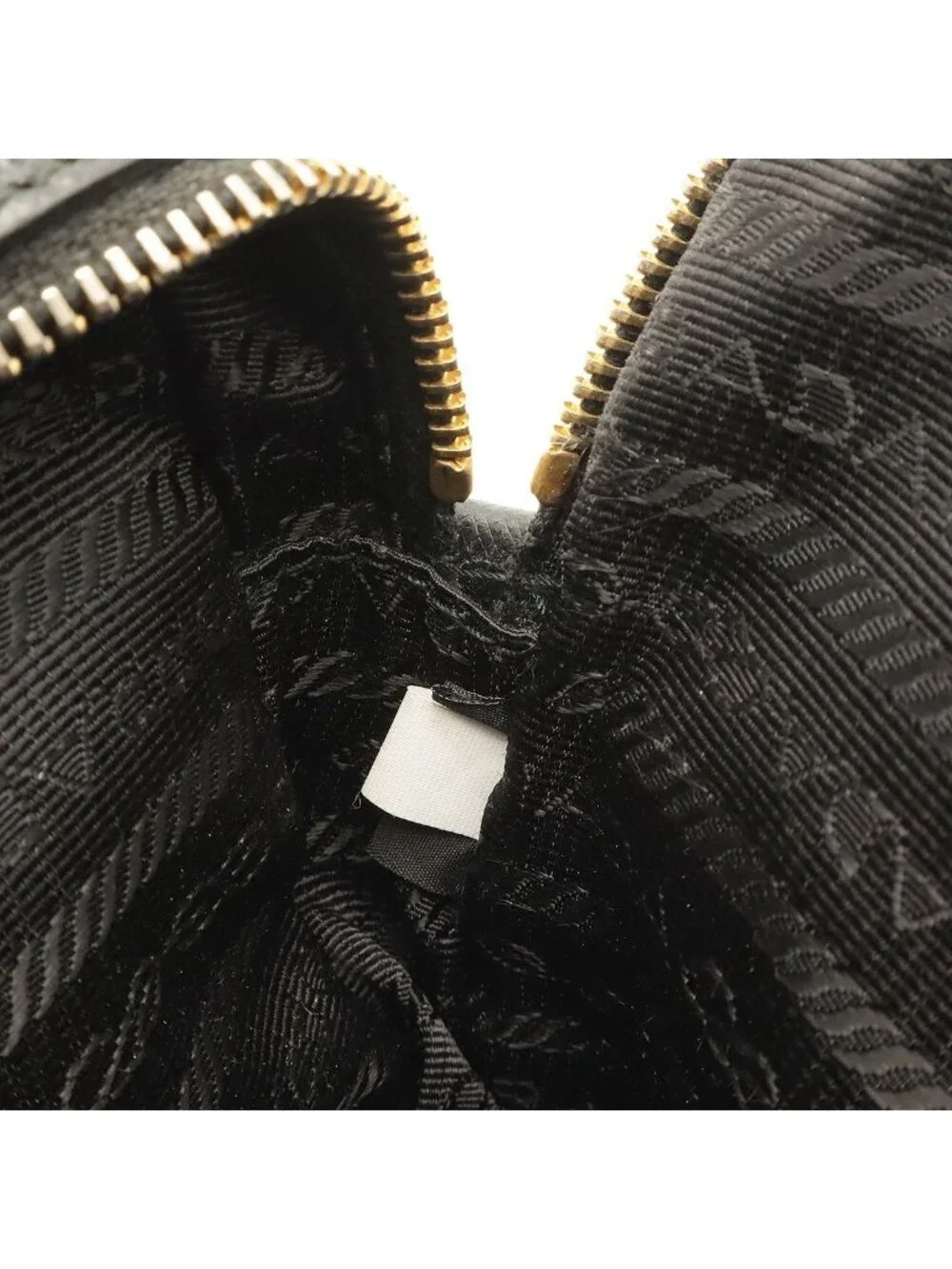 Prada Logo Shoulder Bag Pouch Pochette 2-Way Clutch Leather Nero Black Overseas